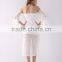 Latest Design Fashion Sexy Spring Off Shoulder White Apparel Dresses
