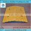 traffic reflective rubber speed humps used on road/ black and yellow removable rubber road humps for Crossroad