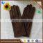 Fashion ladies winter brown soft 100% sheep wool gloves