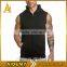 manufacturer of china 100% cotton zipper pocket sleeveless men's hoodie
