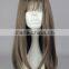 Synthetic Ash Blonde Long Straight Wig N426