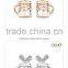 2015 New Arrival OUXI Fashion Design Latest AAA Zircon Ear Stud