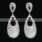 Latest artificial jewelry brass material drop earrings wholesale ruby earring