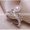 Wholesale Fashion Elegant Silver 925 Pearl Ring For Wedding