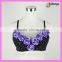 swimming Tropical crochet young ladies sexy super bra for outside underwear