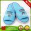 Wholesale Blue Waffle Open Slippers Custom Embroidered Hotel Disposable Slippers