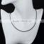 leather chain necklace with stainless steel clasp for women men