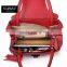 macrame genuine leather lady handbag tote bag high quality red
