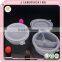 plastic round food container microwave 3 compartment container