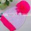 knitted fashion winter beanie with pom poms