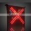 Red cross toll station driveway indicator light 600MM Led Warning Light