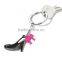 black high heel keychains, custom design metal keychains, custom design metal black high heel keychains manufacture