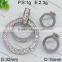 New Arrival Stainless Steel Round Shape Diamond Jewelry Set From India Steel Color