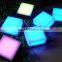 Solar Glow Brick Sun Powered LED Night Light Unique Decor Lamp Blue