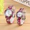 promotional beautiful flowers printed lovers couple electric quartz watches