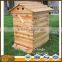 Best seller honey self flowing wood bee hive with 7 pieces plastic frames