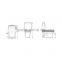 Gravity two piece P trap square type WC
