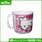 Lovely Cat printed food contact handled melamine children drinking cup