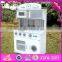 2017 New design pretend play white wooden toy kitchens for toddlers W10C267