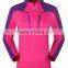 2016 New Long Sleeve Zipper Collar Jerseyes Climbing Hiking Running Camping T-shirt