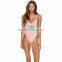 Sunny Day Seaside Party One Piece Hi Cut Leg Openings Sexy Lady Swimsuit Custom Nylon Spandex Women One Piece Swimwear Wholesale