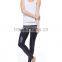 Gym workout y back white stringer tank top women