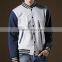 wholesale mens casual baseball zip ip sweatshirt