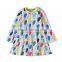 S33552W Girls Dresses animal Print Girls New Fashion Long sleeve Dress