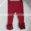 XF-149 wholesale baby Girls Ruffle Legging pants Kids Solid Color Icing trouser