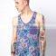 All Over Floral Print Chest Pocket Vests