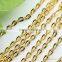 Different Size Cable Link Iron Chain For Jewelry Diy Gold Plated Flat Cross O Chain