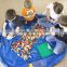 Factory supplier kids lego play mat organizer, toy storage bag