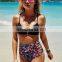 2017 New Sexy Swimwear Bikinis And Ladies Waist Rope Swimsuit Stamp