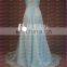 CE747 Sweetheart Strapless Floor Length Light Blue Tulle Cheap Bridesmaid Dress