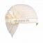 Women's Beanie Hat Autumn Winter Flower Head Cap Muslim Indian Hat