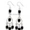 925 Sterling silver earrings jhumka Wedding party silver earrings Amethyst silver earring