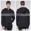 T-MH554 Fashion Mens Plain Black Kangaroo Pocket Quarter Zip Hoodies