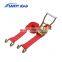 3'' ratchet buckle straps with webbing and hooks