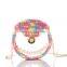 Yarncrafts Handmade Crochet woman woven mini round bag for lady