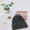 Pompom winter hat custom stock sale knit girls knitted metal-decorated