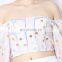 TWOTWINSTYLE Hit Color Patchwork Ruffle Women's Shirt Square Collar Lantern Sleeve Lace Up Bowknot