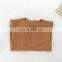 Wholesale Autumn Long Sleeve Crotch Snap Solid Brown Cotton Baby Pajamas