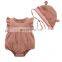 2020 new baby short sleeve romper baby summer newborn romper hat 2 pcs set