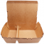 Disposable 2 3 5 compartment brown paper food box for take away fast food restaurant salad sushi fried chips