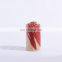 Traditional Chinese Round Red Porcelain Rustic Handmade Decoration Vase