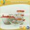 5 Piece Set Storage Glass Bowl With Plastic Lid