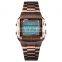 luxury brand SKMEI 1381 dual time stainless steel wrist watch for men