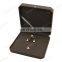 Wholesale Custom Logo Jewellery Packaging Ring Earring Necklace Gray Microfiber Jewelry Box