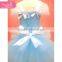 Princess dress light blue long pleated pauze dress