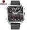 KADEMAN K9038 designer men brand watches dual display functional led chrono leather band cheap digital watches for men